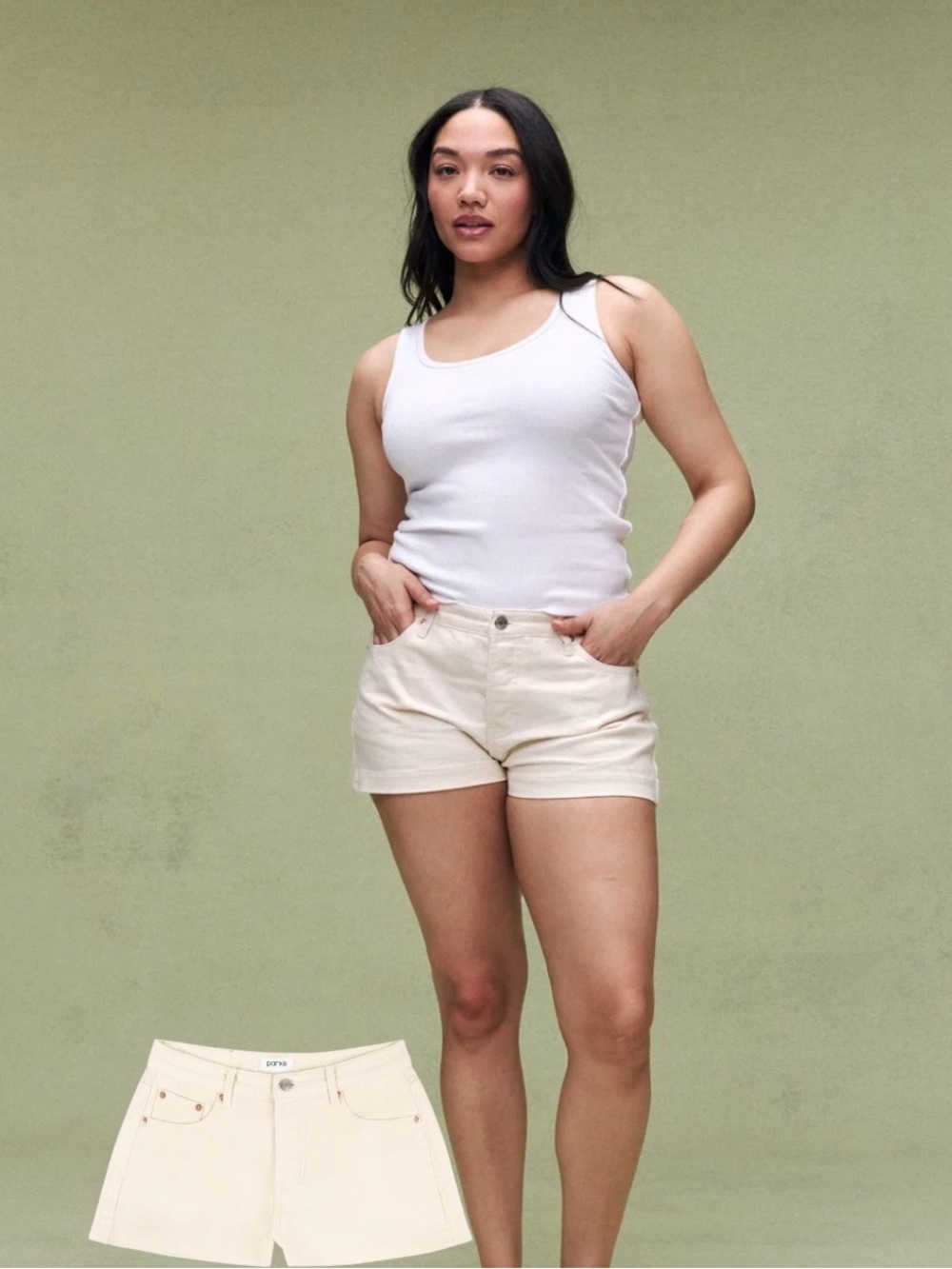 PARKE Denim Mini Shorts